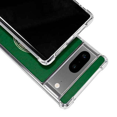 NBA Milwaukee Bucks Green Distressed Google Pixel 7a Clear Case